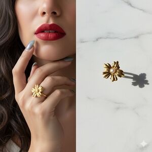 Stainless Steel Gold Ring